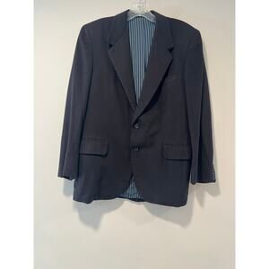 Oxxford Clothes 100% Cashmere Sport Coat Suit Jacket Dark Navy Blue Size 42 JL